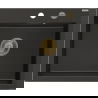 Mexen Elix évier de cuisine en granit 1 bac 600 x 500 mm, noir/doré métallique, siphon doré - 6525601005-75-G