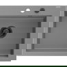 Mexen Elix évier en granit 1 bac 600 x 500 mm, gris, siphon noir - 6525601005-71-B