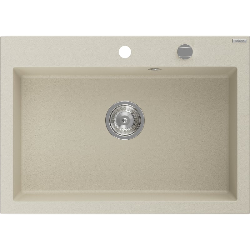 Mexen Elix évier granit 1 bac 700 x 500 mm, beige, siphon chrome - 6526701005-69