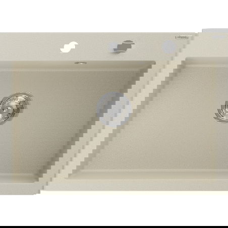 Mexen Elix évier en granit 1 bac 700 x 500 mm, beige, siphon chromé - 6526701005-69