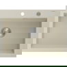 Mexen Elix évier en granit 1 bac 700 x 500 mm, beige, siphon chromé - 6526701005-69