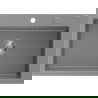 Mexen Elix évier en granit 1 cuve 700 x 500 mm, gris, siphon chromé - 6526701005-71