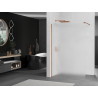 Mexen Kioto paroi de douche Walk-in 140 x 200 cm, givrée 8 mm, or rose - 800-140-101-60-30