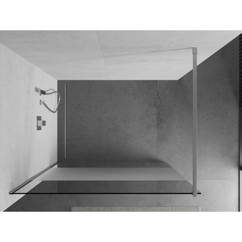 Mexen Kioto paroi de douche Walk-in 130 x 200 cm, transparent/givré 8 mm, chrome - 800-130-101-01-35