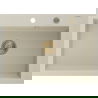 Mexen Elix évier en granit 1 bac 700 x 500 mm, beige, siphon doré - 6526701005-69-G