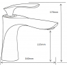 Mexen Lily robinet de lavabo, doré - 73600-50