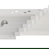 Évier granitique 1 bac Mexen Elix 800 x 500 mm, blanc, siphon chromé - 6527801005-20