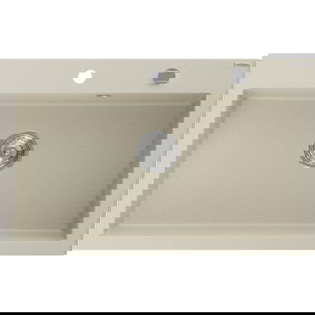 Mexen Elix évier en granit 1-bac 800 x 500 mm, beige, siphon chromé - 6527801005-69