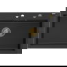 Mexen Elix évier de cuisine en granit 1 bac 800 x 500 mm, noir/argent métallique, siphon doré - 6527801005-73-G