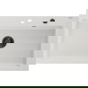 Mexen Elix évier en granit à 1 bac 800 x 500 mm, blanc, siphon noir - 6527801005-20-B