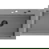 Évier en granit Mexen Elix 1 bac 800 x 500 mm, gris, siphon noir - 6527801005-71-B