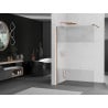 Mexen Kioto paroi de douche Walk-in 130 x 200 cm, transparent/givré 8 mm, or rose - 800-130-101-60-35