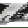 Mexen Kioto+ paroi de douche avec étagère Walk-in 100 x 200 cm, motif blanc, chrome - 800-100-121-01-85
