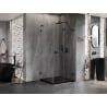 Mexen Lunar-F L cabine de douche pliante droite 70 x 70 cm, transparent, noir - 836L-070-070-70-00-P