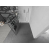 Mexen Kioto+ paroi de douche avec étagère Walk-in 130 x 200 cm, motif blanc, chrome - 800-130-121-01-85