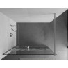 Mexen Kioto+ paroi de douche avec étagère Walk-in 130 x 200 cm, motif blanc, chrome - 800-130-121-01-85