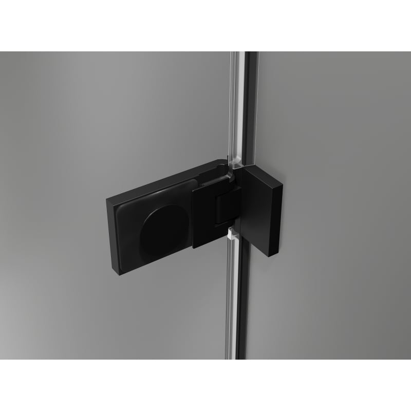 Mexen Lunar-F L cabine de douche pliante droite 100 x 90 cm, transparente, noire - 836L-100-090-70-00-P
