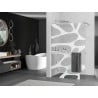 Mexen Kioto+ paroi de douche avec étagère Walk-in 100 x 200 cm, onde blanche, chrome - 800-100-121-01-97
