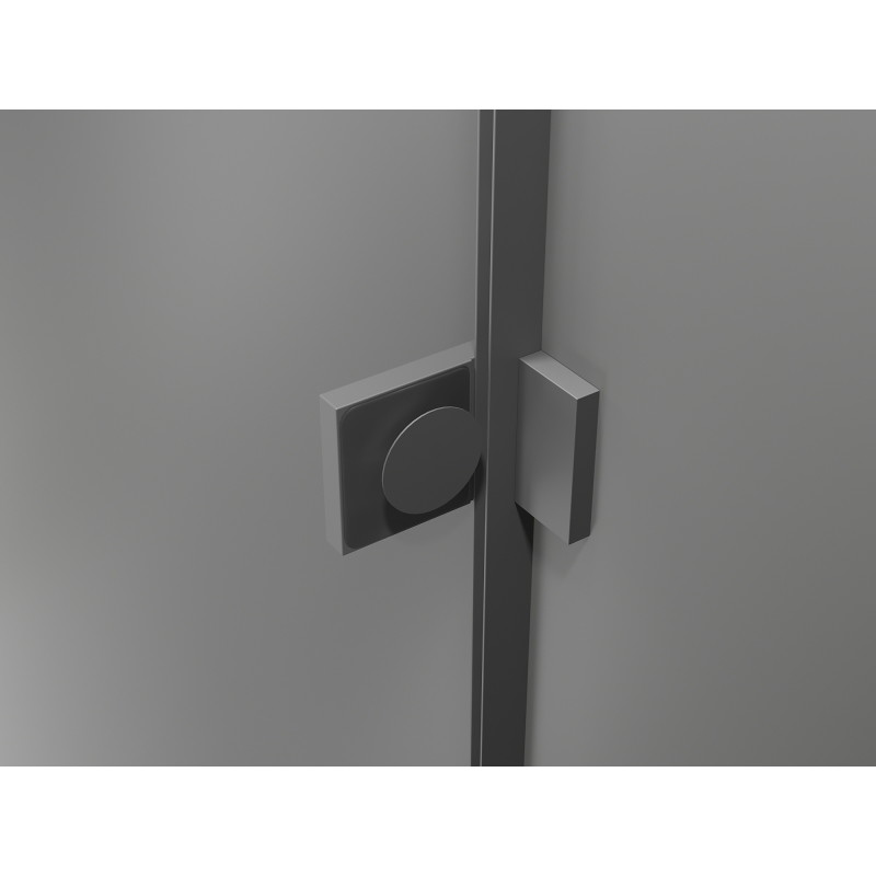 Mexen Lunar-F L cabine de douche pliante droite 95 x 80 cm, transparent, métal canon - 836L-095-080-95-00-P