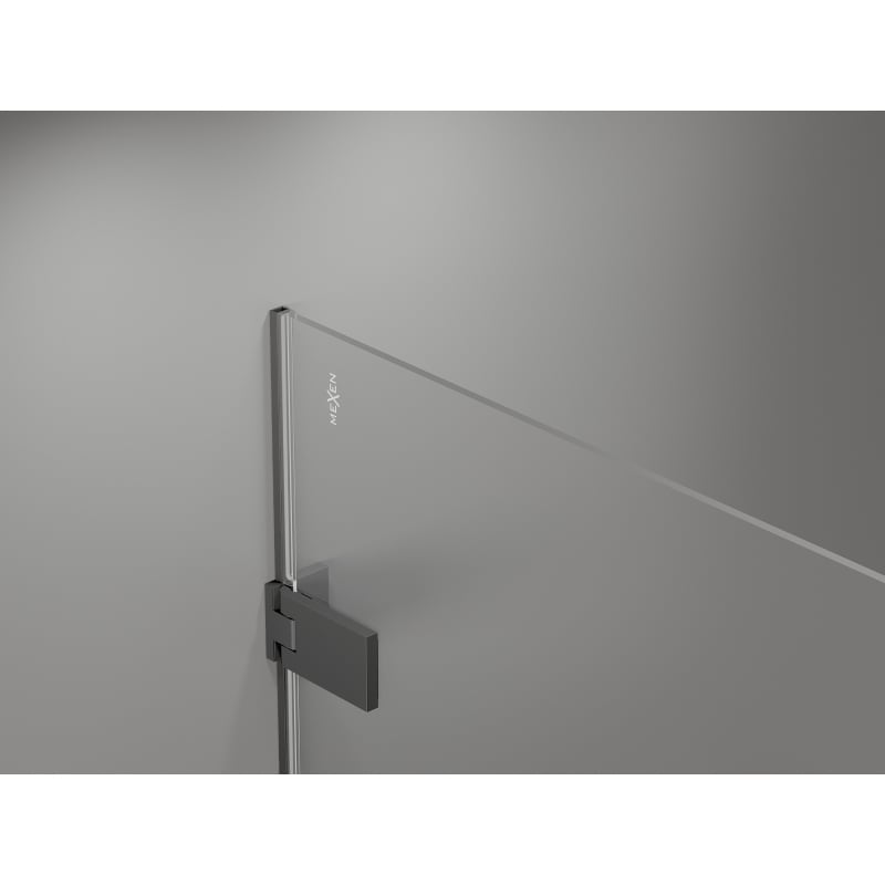 Mexen Lunar-F L cabine de douche pliante droite 95 x 80 cm, transparent, métal canon - 836L-095-080-95-00-P