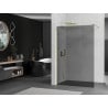 Mexen Kioto paroi de douche Walk-in 140 x 200 cm, graphite 8 mm, or - 800-140-101-50-40