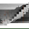 Mexen Kioto paroi de douche 140 x 200 cm, Graphite 8 mm, Or rose - 800-140-101-60-40