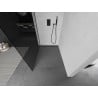 Paroi de douche Mexen Kioto Walk-in 130 x 200 cm, graphite 8 mm, noir - 800-130-101-70-40