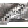Mexen Lunar-F L cabine de douche pliante droite 70 x 70 cm, transparent, nickel brossé - 836L-070-070-97-00-P