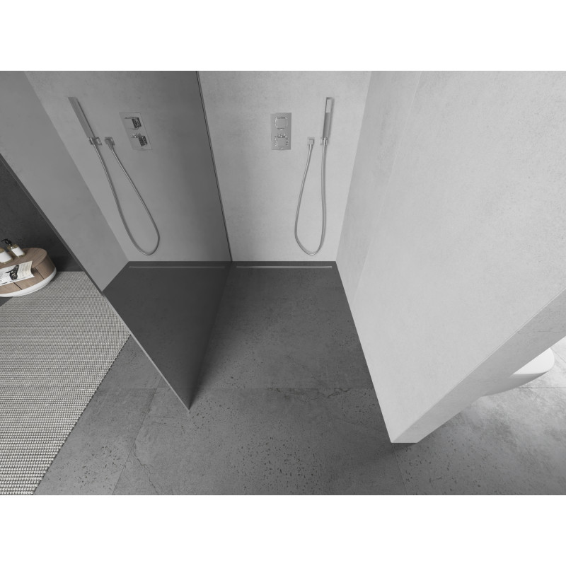 Mexen Kioto Panneau de douche Walk-in 130 x 200 cm, miroir 8 mm, chrome - 800-130-101-01-50