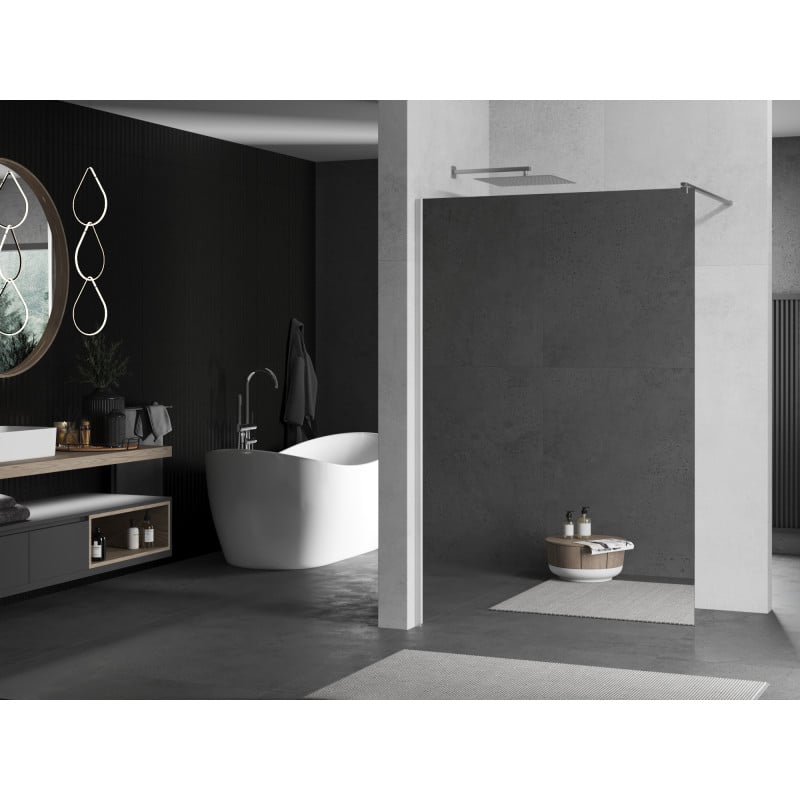 Mexen Kioto paroi de douche Walk-in 140 x 200 cm, miroir 8 mm, chrome - 800-140-101-01-50