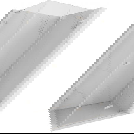 Mexen Lunar-F L cabine de douche pliante droite 100 x 70 cm, transparent, nickel brossé - 836L-100-070-97-00-P