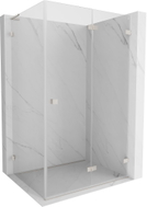 Mexen Lunar-F L cabine de douche pliante droite 100 x 90 cm, transparent, nickel brossé - 836L-100-090-97-00-P