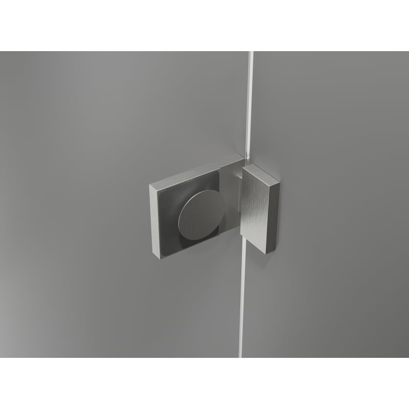 Mexen Lunar-F L cabine de douche pliante droite 100 x 100 cm, transparent, nickel brossé - 836L-100-100-97-00-P
