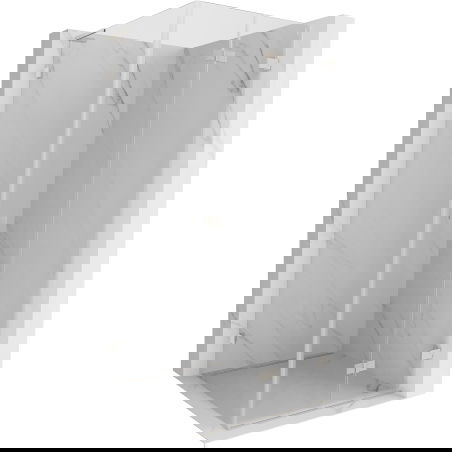Mexen Lunar-F L cabine de douche pliante droite 100 x 100 cm, transparent, nickel brossé - 836L-100-100-97-00-P