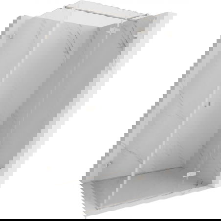 Mexen Lunar T cabine de douche à charnière droite 125 x 70 cm, transparent, nickel brossé - 834T-125-070-97-00-P