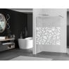 Mexen Kioto paroi de douche Walk-in 130 x 200 cm, motif blanc 8 mm, chrome - 800-130-101-01-85
