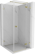 Mexen Lunar T cabine de douche à charnière droite 120 x 120 cm, transparent, or - 834T-120-120-50-00-P