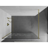 Mexen Kioto paroi de douche Walk-in 80 x 200 cm, motif blanc 8 mm, doré - 800-080-101-50-85