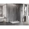 Mexen Lunar T cabine de douche à charnière droite 120 x 90 cm, transparent, nickel brossé - 834T-120-090-97-00-P