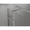Mexen Lunar T cabine de douche à charnière droite 120 x 90 cm, transparent, nickel brossé - 834T-120-090-97-00-P