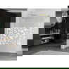 Mexen Kioto paroi de douche 140 x 200 cm, transparent/Design blanc 8 mm, Or - 800-140-101-50-85