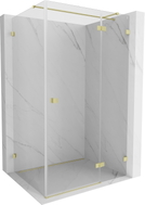 Mexen Lunar T cabine de douche avec ouverture à droite 120 x 90 cm, transparent, or brossé - 834T-120-090-55-00-P