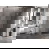 Mexen Lunar T cabine de douche pivotante droite 140 x 100 cm, transparent, nickel brossé - 834T-140-100-97-00-P