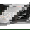 Mexen Kioto paroi de douche 140 x 200 cm, transparent/Design blanc 8 mm, Or rose - 800-140-101-60-85