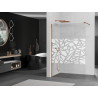 Mexen Kioto paroi de douche Walk-in 140 x 200 cm, motif blanc 8 mm, or rose - 800-140-101-60-85