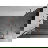 Mexen Kioto paroi de douche 140 x 200 cm, transparent/Design blanc 8 mm, Or rose - 800-140-101-60-85