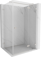 Mexen Lunar T cabine de douche battante droite 135 x 120 cm, transparent, nickel brossé - 834T-135-120-97-00-P