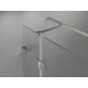 Mexen Lunar T cabine de douche pivotante droite 140 x 120 cm, transparent, nickel brossé - 834T-140-120-97-00-P
