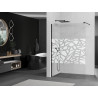 Mexen Kioto paroi de douche 130 x 200 Walk-in cm, motif blanc 8 mm, noir - 800-130-101-70-85