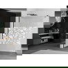 Mexen Kioto paroi de douche 140 x 200 cm, transparent/Design blanc 8 mm, Noir - 800-140-101-70-85